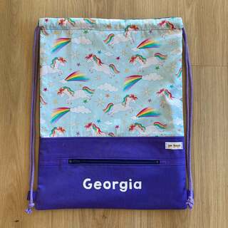 Rainbow Unicorn, Personalised Swim Bag